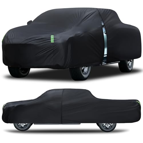 Car Cover Waterproof All Weather Full Outdoor Pickup Truck Cover Rain UV Protection, Size T2 Universal Fit for Ford F150 Chevy Silverado Dodge Ram 1500. (Fit Truck Length 221 to 228 inch) - size: T2 Fit Truck Length 221 to 228 inch