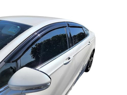 2013-2020 Tape-On Rain Guards for Ford Fusion Side Window Visor Deflectors S SE SEL Titanium Hybrid Durable Tinted Shades 2014 2015 2016 2017 2018 2019 - size: For Ford Fusion 2013-2020