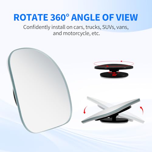 2 PCS Car Blind Spot Mirror, HD Frameless Convex Glass Angle Adjustable, Self-adhesive Back Auxiliary Reverse Mirror Wide Angle Side Mirrors Universal Car Exterior Accessories (Wedge) - size: Wedge