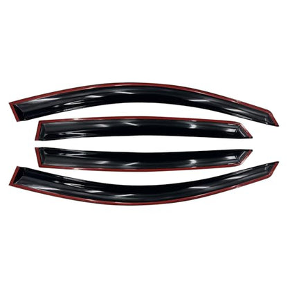 Tape-On Side Rain Guards for Honda Accord - 4pcs - size: 2018-2023 Honda Accord
