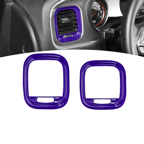 for Charger Dashboard Side Air Vent Cover Trim Fit for Dodge Charger 2015-2023 Purple Interior Accessories 2pcs - color: Purple