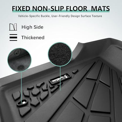 KARPAL Floor Mats for 1999-2007 Chevy Silverado/GMC Sierra 1500/2500/3500 Crew Cab / 2000-2006 Chevy Suburban/Cadillac Escalade/GMC Yukon XL, All-Weather TPE Custom Fit Floor Liners Car Accessories - style: 1999-2007 | For Chevy Silverado Crew Cab| 1st &