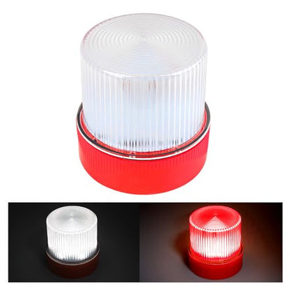 Magnetic Wireless Warning Light Portable Flashing Emergency Safety Warning Light for Trucks Vehicles Car IP67 Water Proof (Red White) - color: Red White