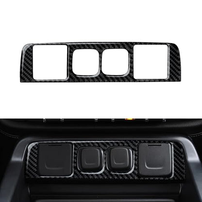 Car Central Control Cigarette Lighter Sticker Carbon Fiber Decal Cover Interior Trim for Chevrolet Silverado/GMC Sierra 1500 2500HD 3500HD 2014-2018 Accessories - color: Central Control Cigarette Lighter