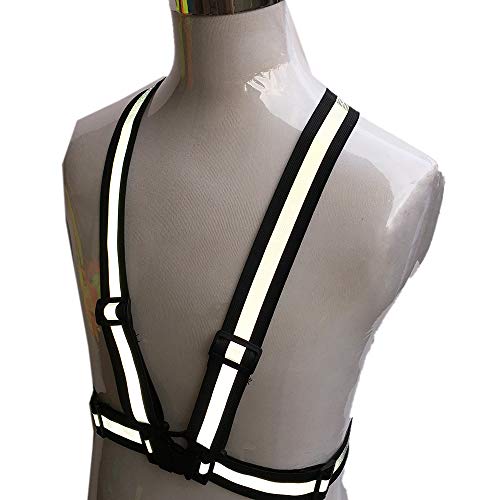 ZOJO Safety Vests,10 Packs | Lightweight, Adjustable & Elastic | Safety & High Visibility for Running, Jogging, Walking,Cycling | Fits Outdoor Clothing (Black) - color: 10pcs-black