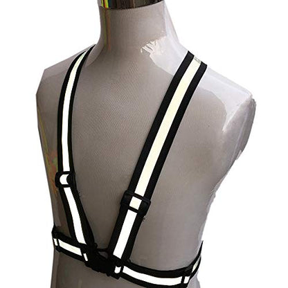 ZOJO Safety Vests,10 Packs | Lightweight, Adjustable & Elastic | Safety & High Visibility for Running, Jogging, Walking,Cycling | Fits Outdoor Clothing (Black) - color: 10pcs-black