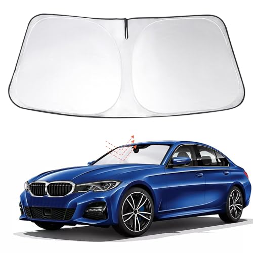 Windshield Sun Shade Custom Fit 2013 2014 2015 2016 2017 2018 BMW 3 Series/F30/F31/F80/M3 Accessories Foldable Sunshade Sun Blocker Front Window Shades Covers Keep Car Cooler - size: For 3s F30/F31/F80/M3 2013-2018