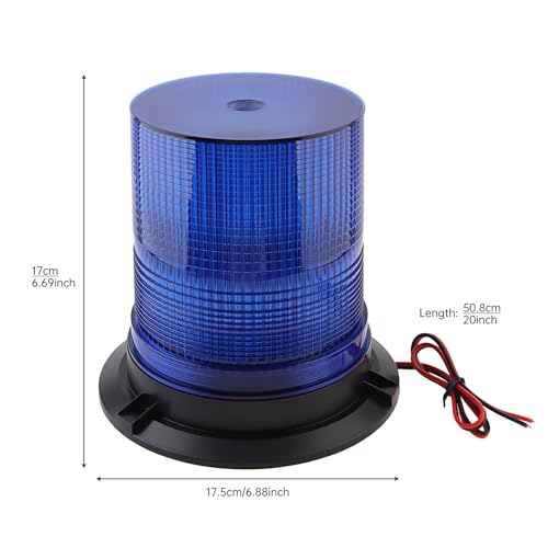 Blue Led Strobe Lights, 12-48V Warning Emergency Flashing Beacon Lights, 3 Modes Waterproof Flashing Safety Warning Lights for Trucks, Cars, Bus, Tractor, Mower, ATV, Golf Carts, UTV - color: Blue