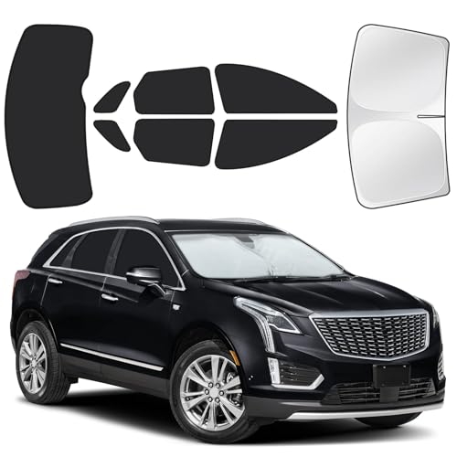 for Cadillac XT5 2017-2025 Car Window Shades, 8pcs Privacy Sun Shade Set for Front Windshield Side and Rear Windows, Full Window Covers Keeps Vehicle Cool for Camping Napping - size: For Cadillac Xt5 2017-2025