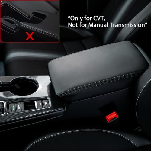 CKE Compatible with Honda Civic 2026 2025 2024 2023 2022 with CVT Car Center Console Armrest Cover Armrest Storage Box Lids Seat Cover Protector -Black (Black line) - color: Black (Black Line)