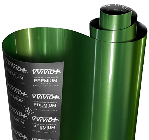 VViViD+ Ultra Gloss Premium Vinyl Car Wrap Film (1ft x 5ft, Gloss Sonoma Green) - color: Gloss Sonoma Green, size: 1ft x 5ft