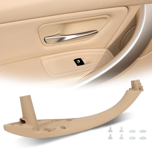 WEILEITE Front Left Driver Side Interior Inner Inside Door Pull Handle Grab Fit BMW 320,328,330,335,M3 F30/F31/F34/F80 3 Series 2012-2018 418,420,428,430,435,M4 F32/F33/F36/F82/F83 4 Series 2014-2017 - color: Beige, size: Left Front Handle