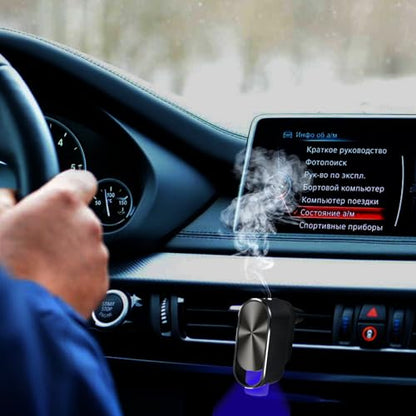 Smart Car Air Freshener Diffuser - Automatic Car Diffuser with Three Adjustable Modes, Includes 6PCS Essential Oil Refill, Car Diffusers for Essential Oils - color: Grey 6pcs