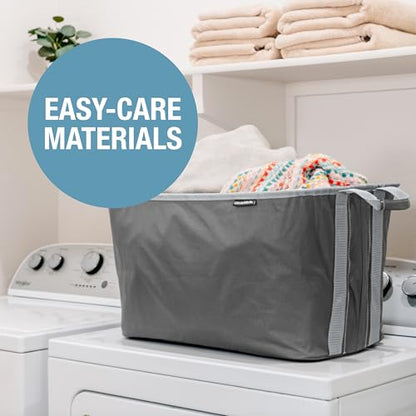 CleverMade Collapsible Laundry Basket 2 Pack – 60L (16 Gal) Foldable Clothes Hamper with Reinforced Handles, Space Saving Fabric Laundry Bin, Holds 55 lbs, Flat Folding for Dorm, Apartment & RV - Denim - color: Denim Gray