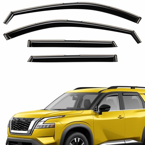 Extra Durable Window Deflectors in-Channel Window Visors Rain Guards Fit for Nissan Pathfinder 2022-2026, Sun Visors, Wind Vent for Shades, Exterior Car Accessories - 4pcs. AG0991 - color: For Nissan Pathfinder 22-26