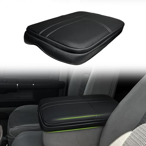 Muslogy Center Console Armrest Cover Fit for Dodge Ram1500/2500/3500 2002-2012 Accessories, Comfort Armrest Pad Console Lid Cushion Vegan Leather 1-Inch Extra Thick(Jump Seat ONLY) - size: 3) 02-12 |Ram1500/2500/3500| Jump Seat, +Thick