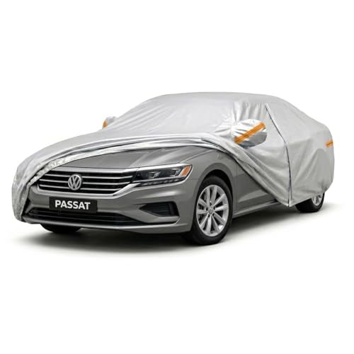 Car Cover Custom Fit for VW Passat,Chevy Malibu,Kia K5 /Optima, 6 Layer Heavy Duty Waterproof All Weather Car Tarp Outdoor Protection with Cotton Lining - size: VW Passat,Chevy Malibu,Kia K5