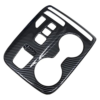 ruihe Carbon Fiber Pattern Car Gear Shift Knob Console Panel Trims Cup Holder Frame Cover Compatible with Fit for Hyundai Tucson 2022 2023 2024 2025