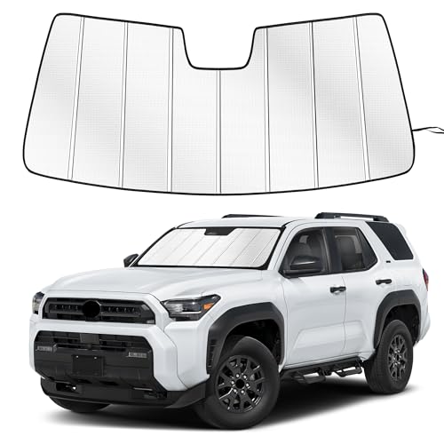 Windshield Sun Shade for Toyota 4Runner 2020-2026 Custom Fit Accordion Folding Design Window Sunshade Car Accessories, Full Coverage Sun Visor Protector - Blocks 99% UV Rays - size: 4runner 2020-2026