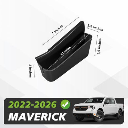 Muslogy for 2022 2023 2024 2025 2026 Maverick Center Console Shifter Storage Box ABS Material Console Side Organizer with Stronger Tape Compatible with Ford Maverick 2022-2026 (Only Passenger Side) - size: Passenger Side Organizer (2022-2026)