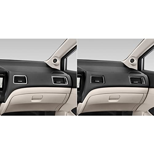 Auto Dashboard Co-Pilot Air Vent Outlet Frame Sticker Real Carbon Fiber Interior Trim Compatible with Honda Civic 9 Coupe/Sedan 2013 2014 2015 Accessories Black - color: Dashboard Co-pilot Air Vent Outlet Frame