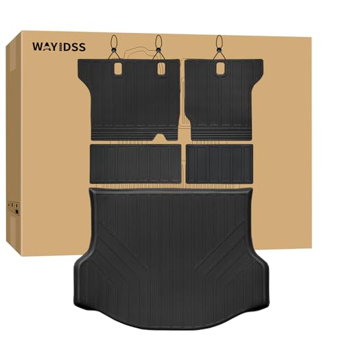 Cargo Mat with Backrest Protection for 2013-2017 2018 Toyota RAV4, TPE All Weather Protection Cargo Liner with Velcro Rear Seats Backrest car Accessories-Black - size: For 2013-18 RAV4 2-ni-1 cargo mat