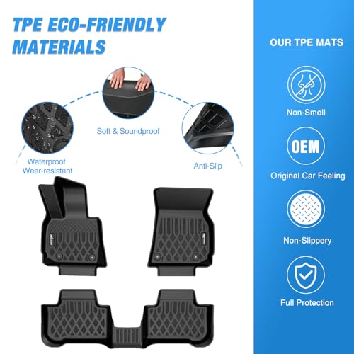 Nilight TPE Floor Mats for BMW X3 2025 2026 All Weather Custom Fit Heavy Duty Floor Liners - color: 2025 2026 BMW X3