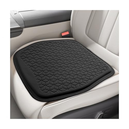 Gel Car Seat Cushion, Non-Slip Breathable Automotive Front Seat Bottom Cushion Pad, Comfortable & Cooling Seats Cover Interior Mat for Sedans SUVs Trucks, Car Accessories (Black) - color: Black
