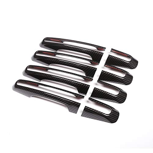 For Jaguar XE XF F-Pace E-Pace X761 Car ABS Carbon Fiber Style Exterior Door Handle Cover Trim For Land Rover Range Rover Sport Vogue Evoque Discovery Sport Discovery 5