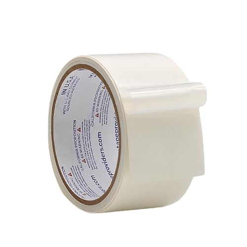 WOD SPT5A UHMW Polyethylene Transparent Film 5 Mil Slick Tape, 2 inch x 10 ft. Aggressive Adhesive - Squeak Reduction, Drawers, and Bearings - color: 10 Feet, size: 2 in.