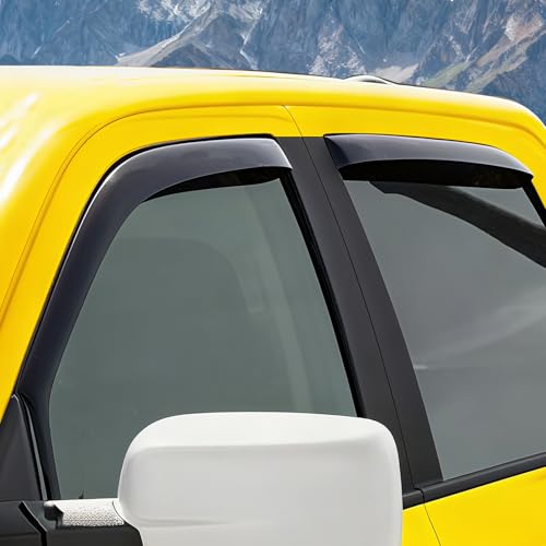 in-Channel Window Deflectors Rain Guards Vent Sun Shades Window Visors for 2007-2013 Chevy Silverado/GMC Sierra 1500 2500HD 3500HD Crew Cab, 07-14 Yukon XL/Suburban/Avalanche, Wind Deflector 94515 - size: For 2007-2013 Silverado/Sierra Crew Cab
