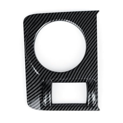 Car Cup Holder ABS Sticker Carbon Fiber Decal Cover Interior Trim Accessories for Toyota 4Runner SUV 2010-2025 Black （B） - color: Cup Holder B
