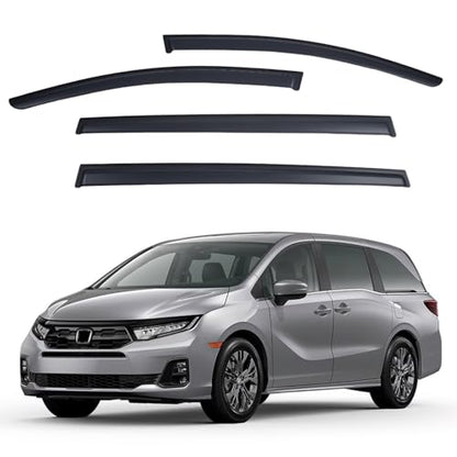 Window Visors Rain Guards Compatible with Honda Odyssey 2018-2026, Out-Channel Side Window Wind Deflectors Vent Shades Accessories, Dark Smoke 4 Pcs, 2019 2020 2021 2022 2023 2024 2025 - size: 2018-2026 Honda Odyssey