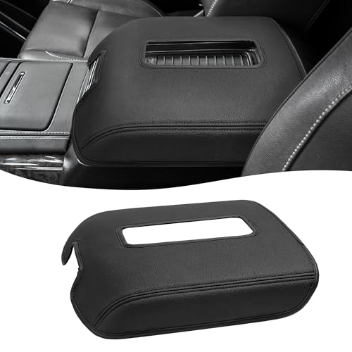 Center Console Armrest Cover for GMC Sierra & Chevrolet Silverado 2014-2018, Tahoe & Yukon & Suburban 2015-2020, Bucket Seat, Car Armrest Protector, Scratchproof, Black - color: Black, size: Bucket Seat, Sierra & Silverado 2014-2018 etc.