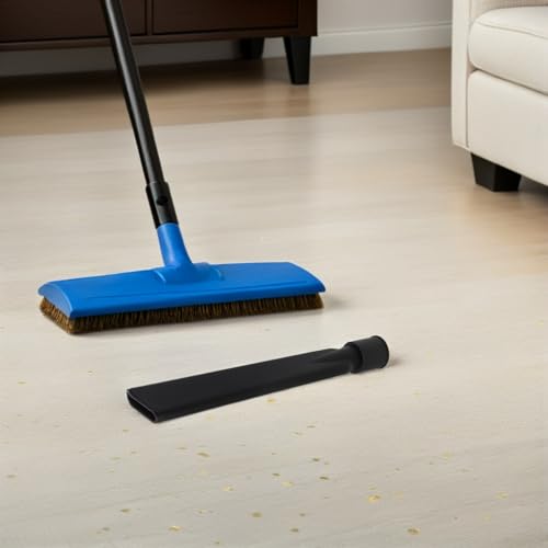 Beaupretty Vacuum Crevice Tool Flat Nozzle with Mesh Filter 44mm Extension Attachment Dust Cleaner Accessory for Car Detailing Furniture and Keyboard Cleaning