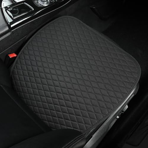 West Llama Linen Car Seat Covers,Bottom Seat Covers for Cars Include 1 Piece Front Driver Seat Pad Mat Universal Fits 90% Vehicles,SUVs,Cars,Sedans(1Piece-Black) - color: A-Black, size: 1 Front Bottom Seat Covers
