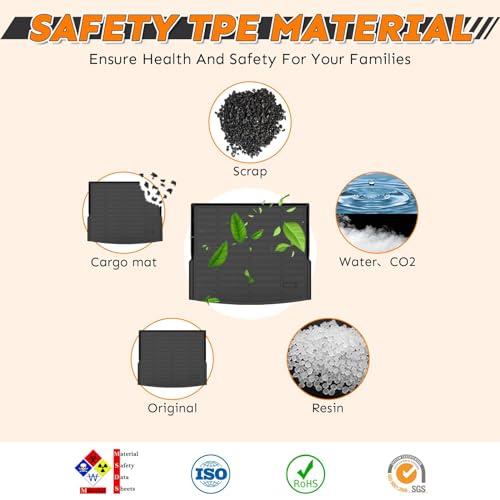 Binmotor-Floor Mats & Cargo Liner for Mazda CX5 2013-2016, Includes 1st+2nd+Rear Trunk Mat, TPE Floor Liners CX5 All Weather Mtas Car Mats for Mazda CX-5 Accessories Rubber Mats Cargo Mat - style: 13) Car Mats for Mazda CX5 (2013-2016)