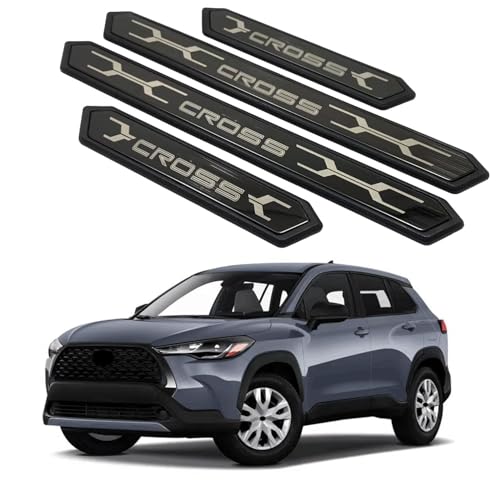 Car Door Sill Scuff Protector Guard, for Toyota Corolla Cross 2022-2023 2024 2025 2026 Accessories, Plastic Door Entry Plate Trim