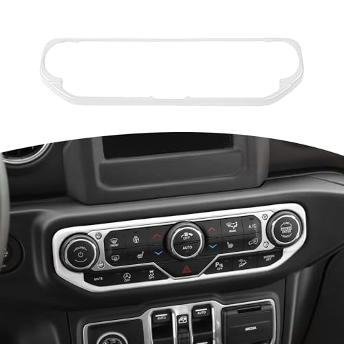 RT-TCZ for Wrangler JL Center Dash AC Switch Cover Trim Frame White for Jeep Wrangler JL JLU Gladiator JT 2018-2023 White Interior Accessories - color: White