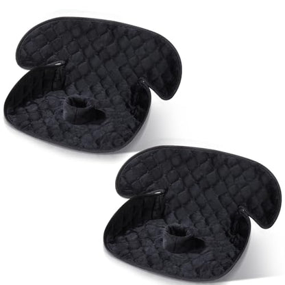 2-Pack Waterproof Piddle Pads, Potty Training Car Seat Protector & Reusable Liner – Non-Slip, Leak-Proof Cover for Car Seats, Strollers, High Chairs, Machine Washable (Black) - color: Black