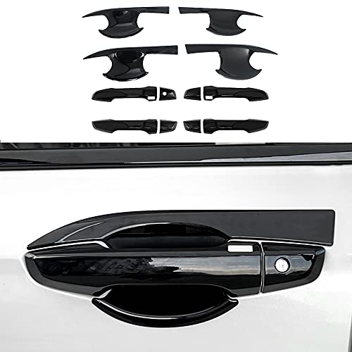 12PCS ABS Bright Black Automotive Exterior Door Handle Bowl Cover Trim Protector Outer Door Decoration Frame Trim Accessories For Honda CRV 2017 2018 2019 2020 2021 2022 - color: Bright Black