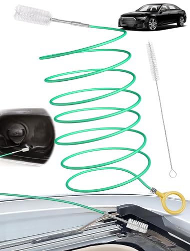 Upgraded Auto Sunroof Drain Cleaning Tool, 120 Inch Long Flexible Drain Brush Pipe Cleaners for Car, Slim Drain Dredging Tool Tube Cleaning Brush Perfect for Car Sunroof, Windshield Wiper Drain Hole - size: 120 Inch