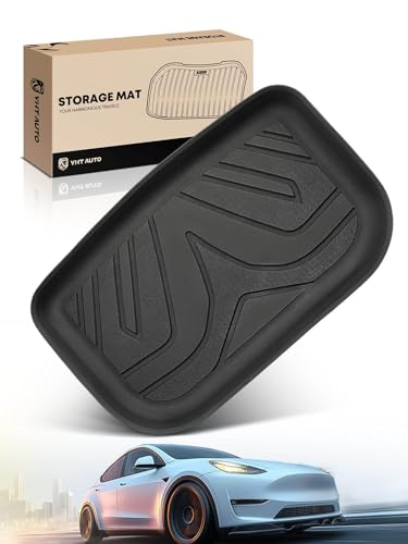 YHTAUTO Rear Lower Storage Trunk Mat Compatible with Tesla Model Y 2020-2025, TPE Floor Liners All Weather Custom Fit, Black - size: Rear Lower Trunk Mat (1 Piece)
