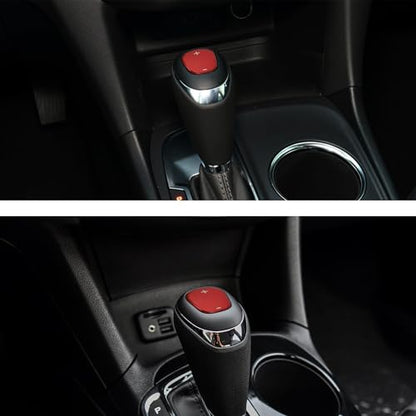TOMALL Stainless Steel Car Gear Shift Knob Cover Compatible with Chevy Equinox 2018-2020 Shift Panel Trim Gear Lever Cover Trim for Car Interior Center Console Accessories (Red) - color: Stainless Gear-Red