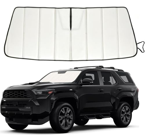Windshield Sun Shade for Toyota 4Runner 2010-2025 2026, Front Window Visor Accessories, Accordion Folding Design Blocks Heat & UV Rays Maintain Cool Interior and Save Space - size: Toyota 4Runner 2010-2026