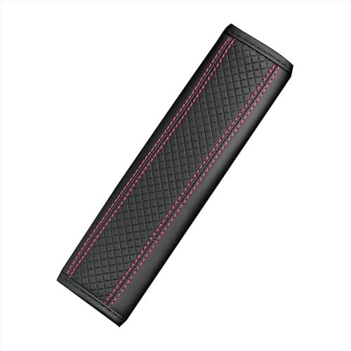 2PCS Car Seat Belt Cover, Soft Shoulder Strap Covers Harness Pads, Safety Leather Seatbelt Comfort Driving Cushion Protect Your Shoulder and Neck Universal for Car, SUV,Truck (Black/Pink) - color: Black/Pink