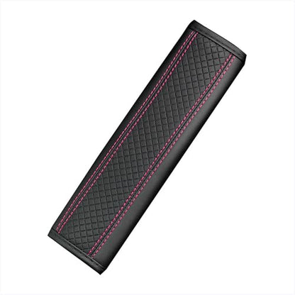 2PCS Car Seat Belt Cover, Soft Shoulder Strap Covers Harness Pads, Safety Leather Seatbelt Comfort Driving Cushion Protect Your Shoulder and Neck Universal for Car, SUV,Truck (Black/Pink) - color: Black/Pink