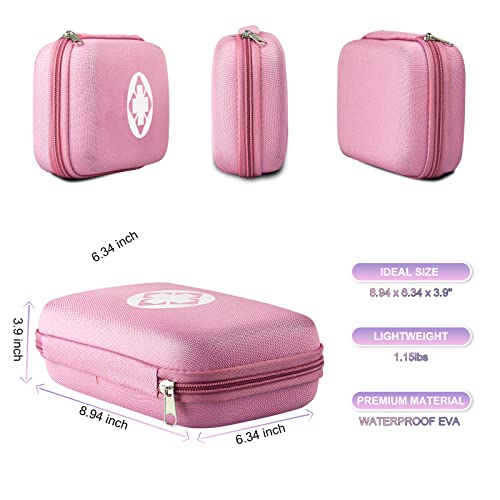 Car-Home Survival First-Aid Kit Emergency-Kit - Pink 273Piece Equipment Travel Supplies First Aid Set Home Essentials Camping Hiking YIDERBO - style: Pink-273Pcs