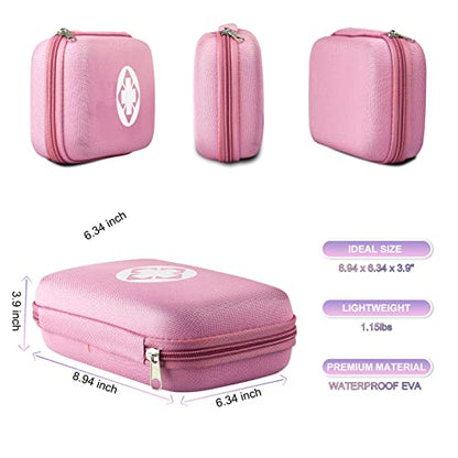 Car-Home Survival First-Aid Kit Emergency-Kit - Pink 273Piece Equipment Travel Supplies First Aid Set Home Essentials Camping Hiking YIDERBO - style: Pink-273Pcs