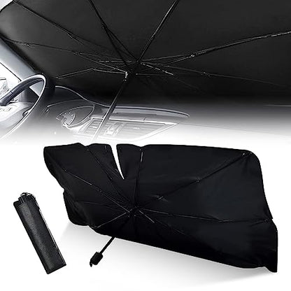 1 PC Windshield Sun Shade for Car, Foldable Reflective Sunshade for Front Window Protect Vehicle from UV Sun and Heat, Keeps Vehicle Cool Fit Most Vehicles - Opening Design (55 x 31 inches) - size: 55"*31" # Opening Design